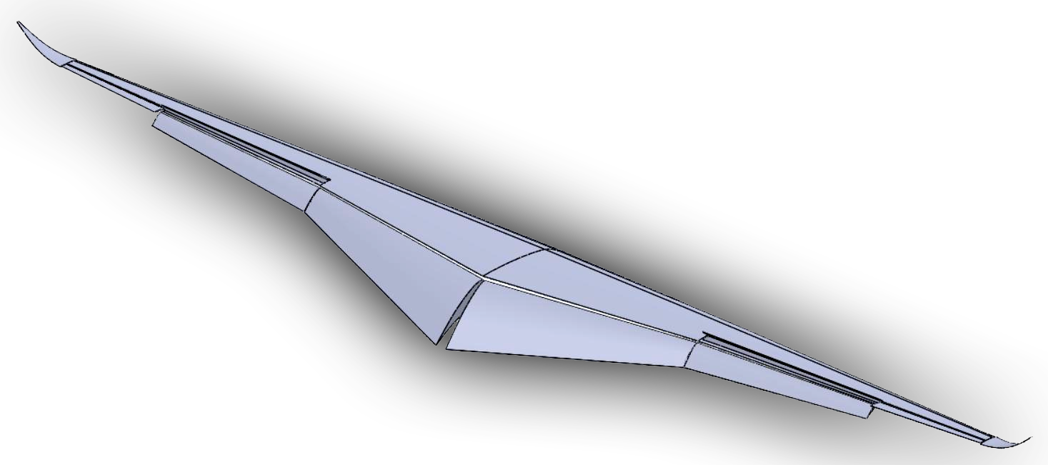 Slender wing structure of the Piero Jet III